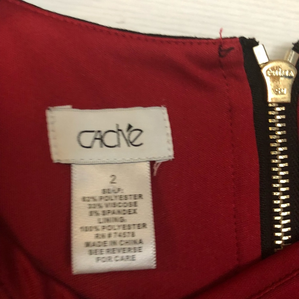 Cache Zipper Back Color Block Sheath Dress - image 7